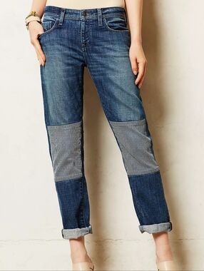 Pilcro Hyphen Patched Jeans Anthropologie Patchwork Denim Size 26